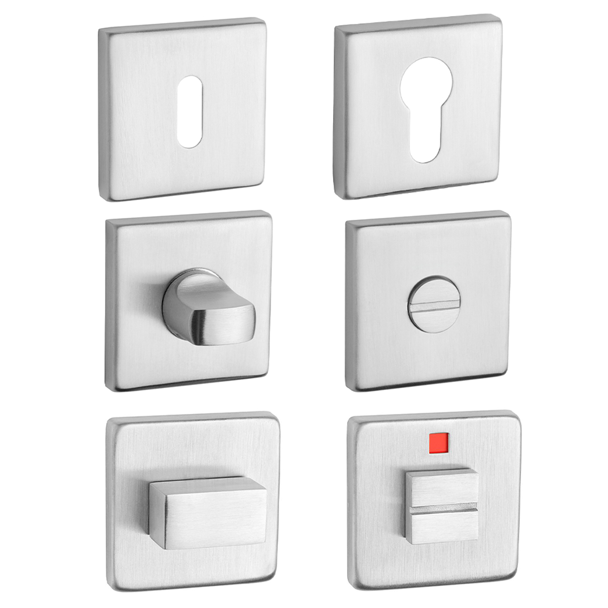 Rozeta ku kľučke SM - ROZETA KVADRAT - HR NEM - nerez matná (16) | MP-KOVANIA.sk