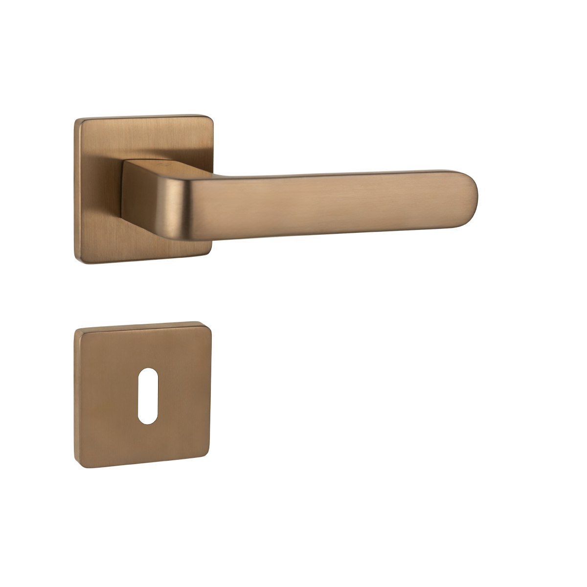 Kľučka na dvere CB - FEDRA AC11 - HR MEM PVD - meď matná (VM) | MP-KOVANIA.sk