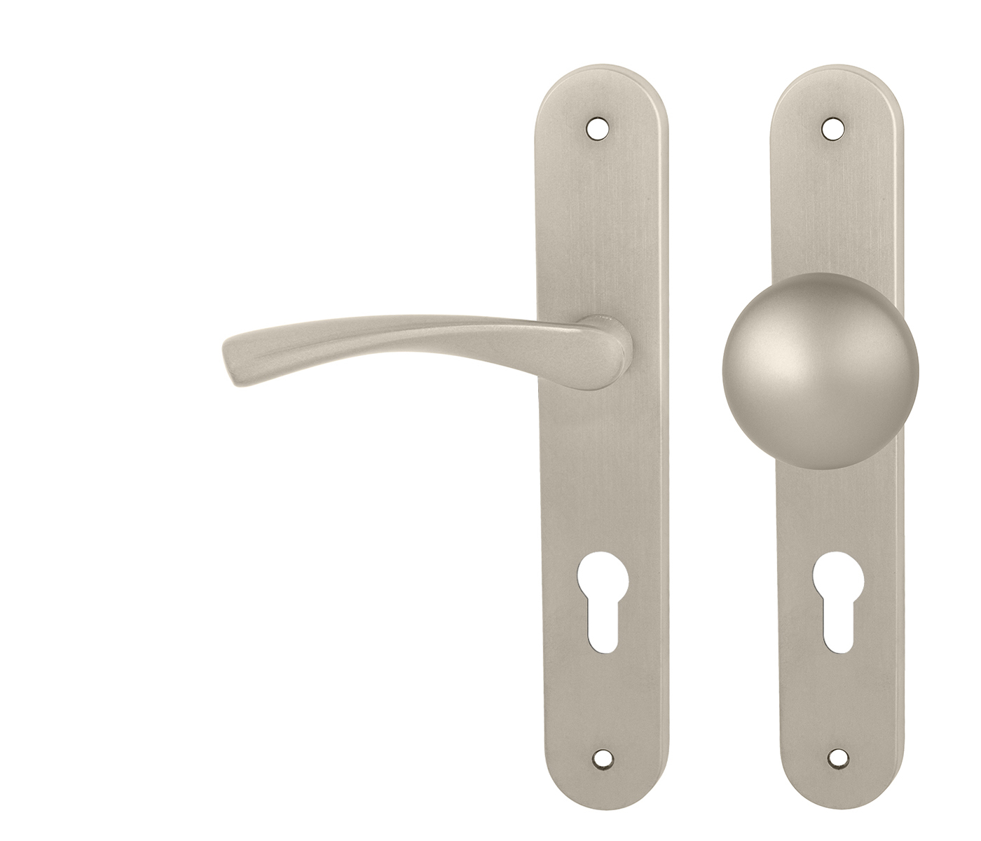 FO - FAN - SO guľa/kľučka ľavá PZ 90 mm Nikel matný