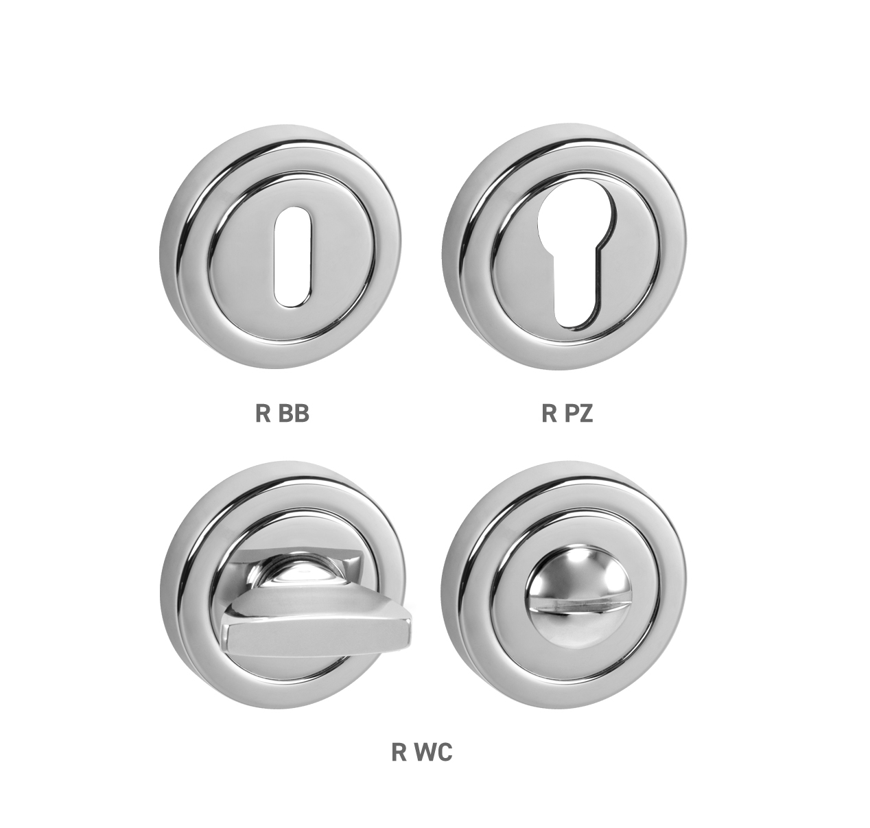 Rozeta ku kľučke TI - ROZETA - R delená CHL - chróm lesklý (03) | MP-KOVANIA.sk