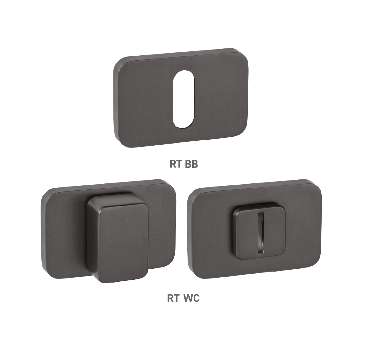 Rozeta ku kľučke MPK - ROZETA PERFECTA - RT GRM - grafit matný (MSB) | MP-KOVANIA.sk