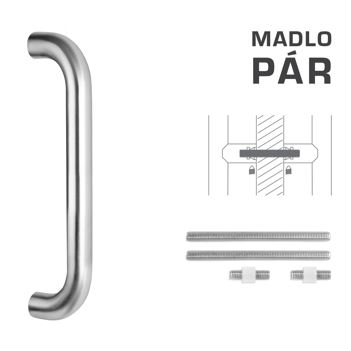 FT - MADLO kód K01 Ø 30 mm UN pár Ø 30 mm, 600 mm, 630 mm