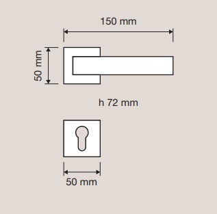 Kľučka na dvere LI - SINTESI MESH 1301 - HR 019  bez spodnej rozety|kľučka/kľučka