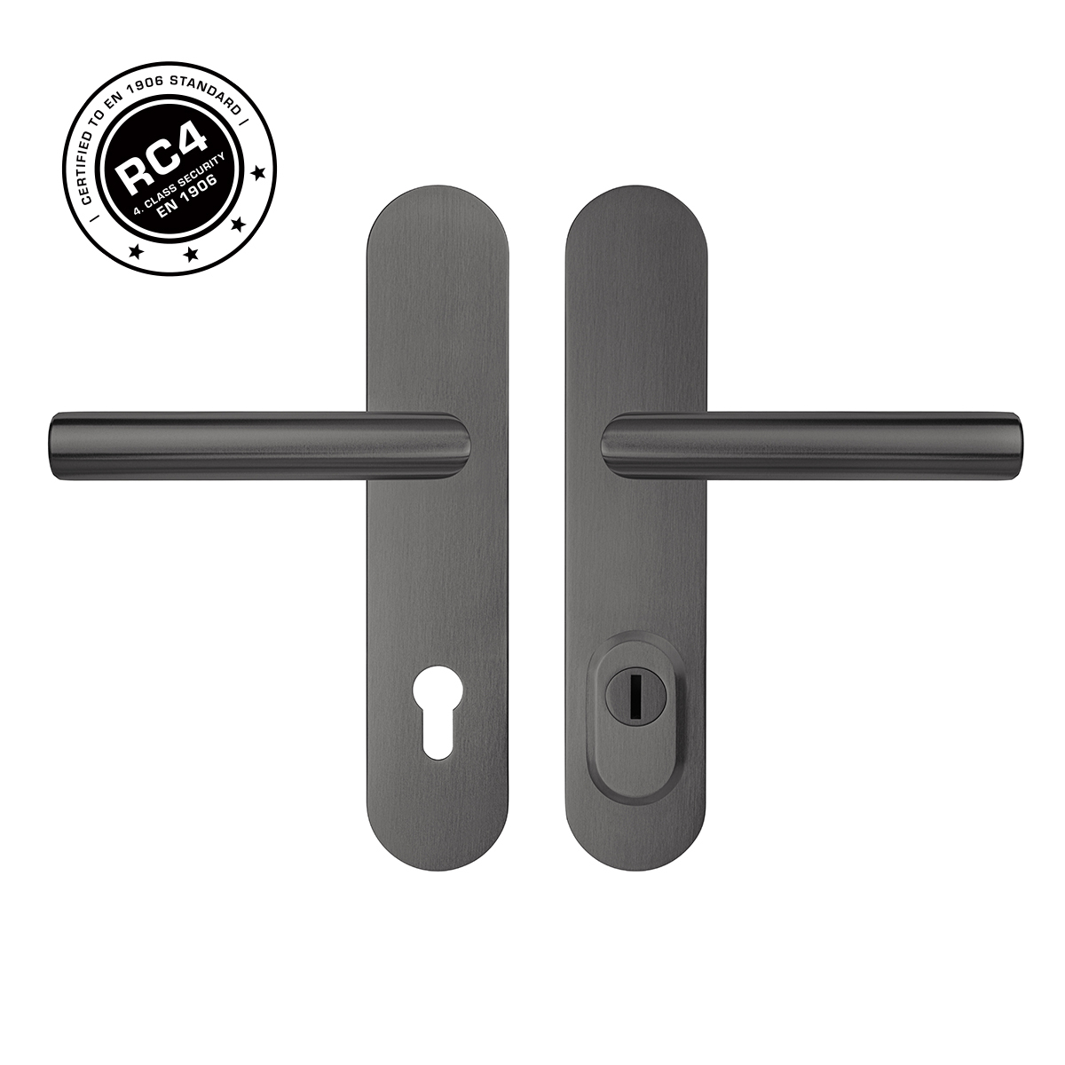 Bezpečnostné kovanie RC4 MPK - SECURO INOX S01 PLUS - SO FAVORIT GRM - grafit matný PVD | MP-KOVANIA.sk