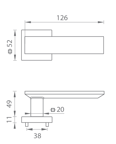Kľučka na dvere TI - ROXANA - HR 3030Q  rozety BB|kľučka/kľučka