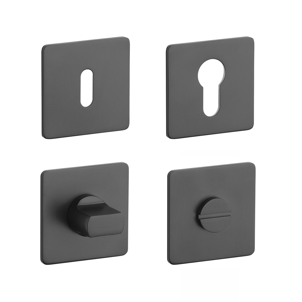 Rozeta ku kľučke SH - ROZETA KVADRAT - HR 3SM CIM - čierna matná (F5) | MP-KOVANIA.sk