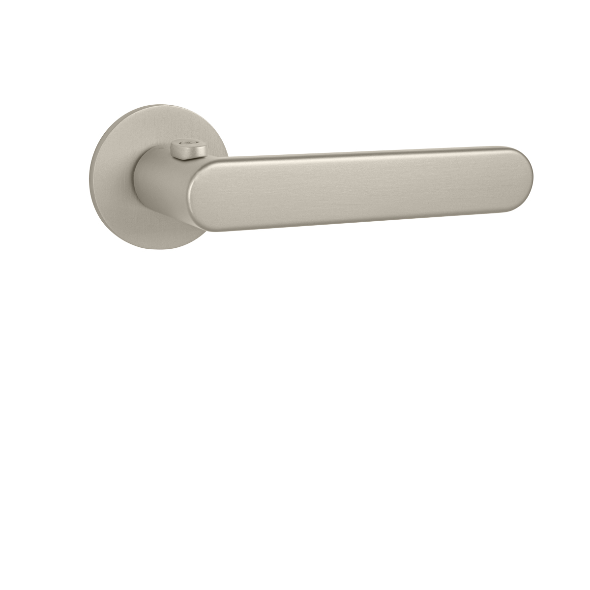 Kľučka na dvere TI - ROUND - R 7S 3957 s uzamykaním, 38-45 mm NIM - nikel matný (142) | MP-KOVANIA.sk