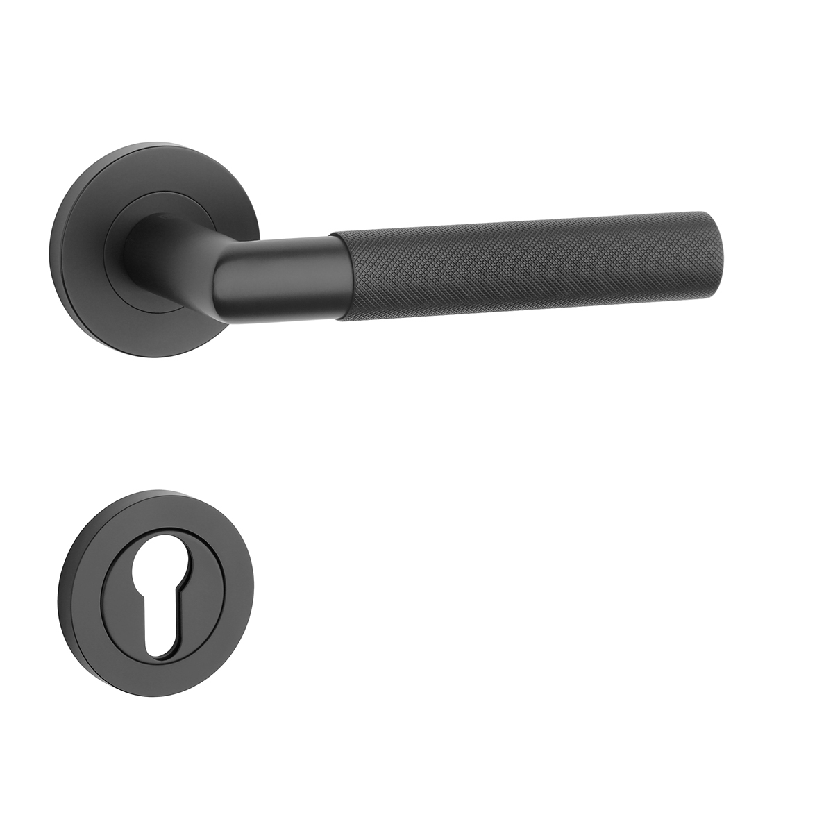 SH - OVAL - R 1742 PRO kľučka/kľučka Čierna matná
