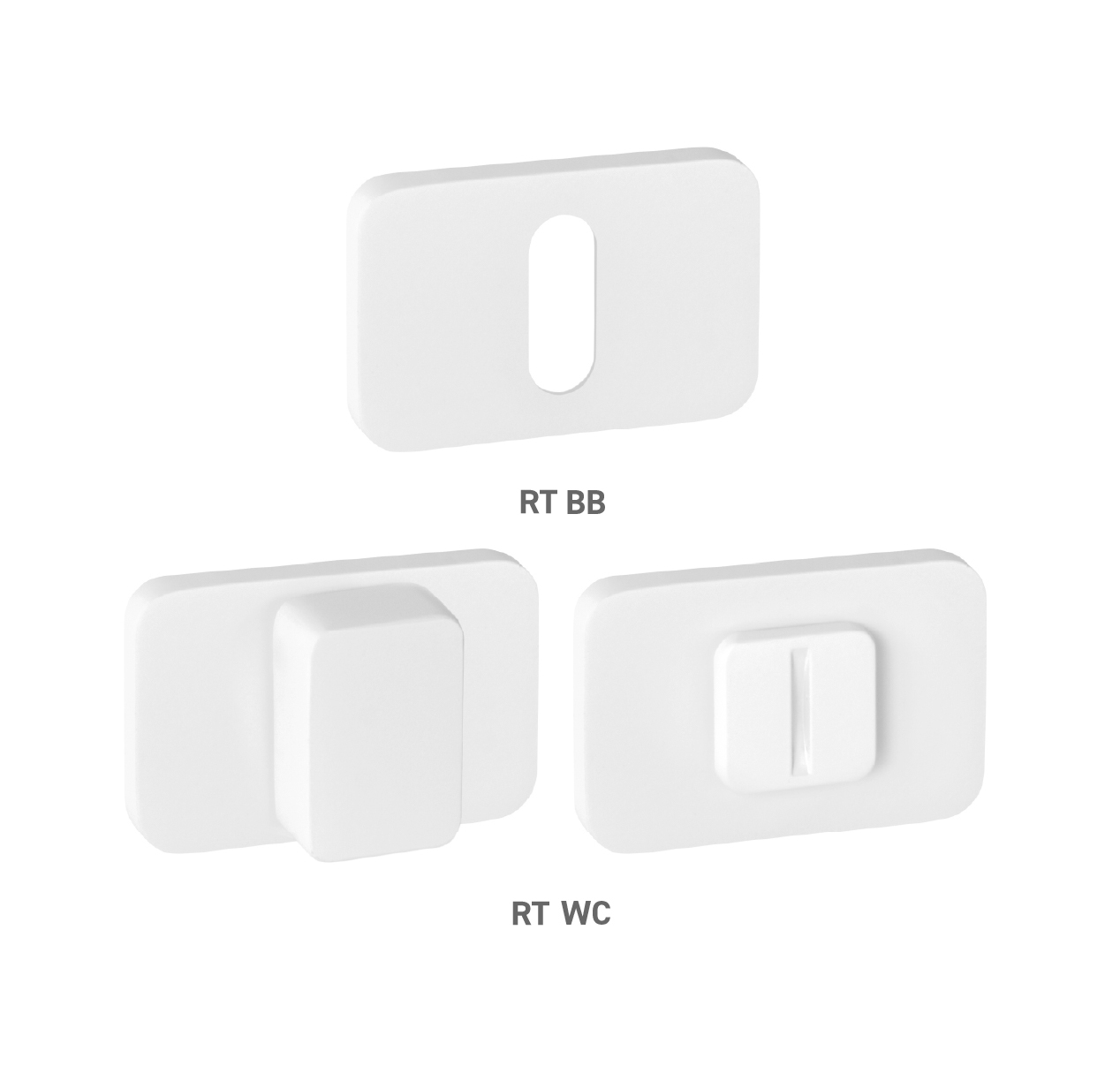 Rozeta ku kľučke MPK - ROZETA PERFECTA - RT BIM - biela matná (WHITE) | MP-KOVANIA.sk