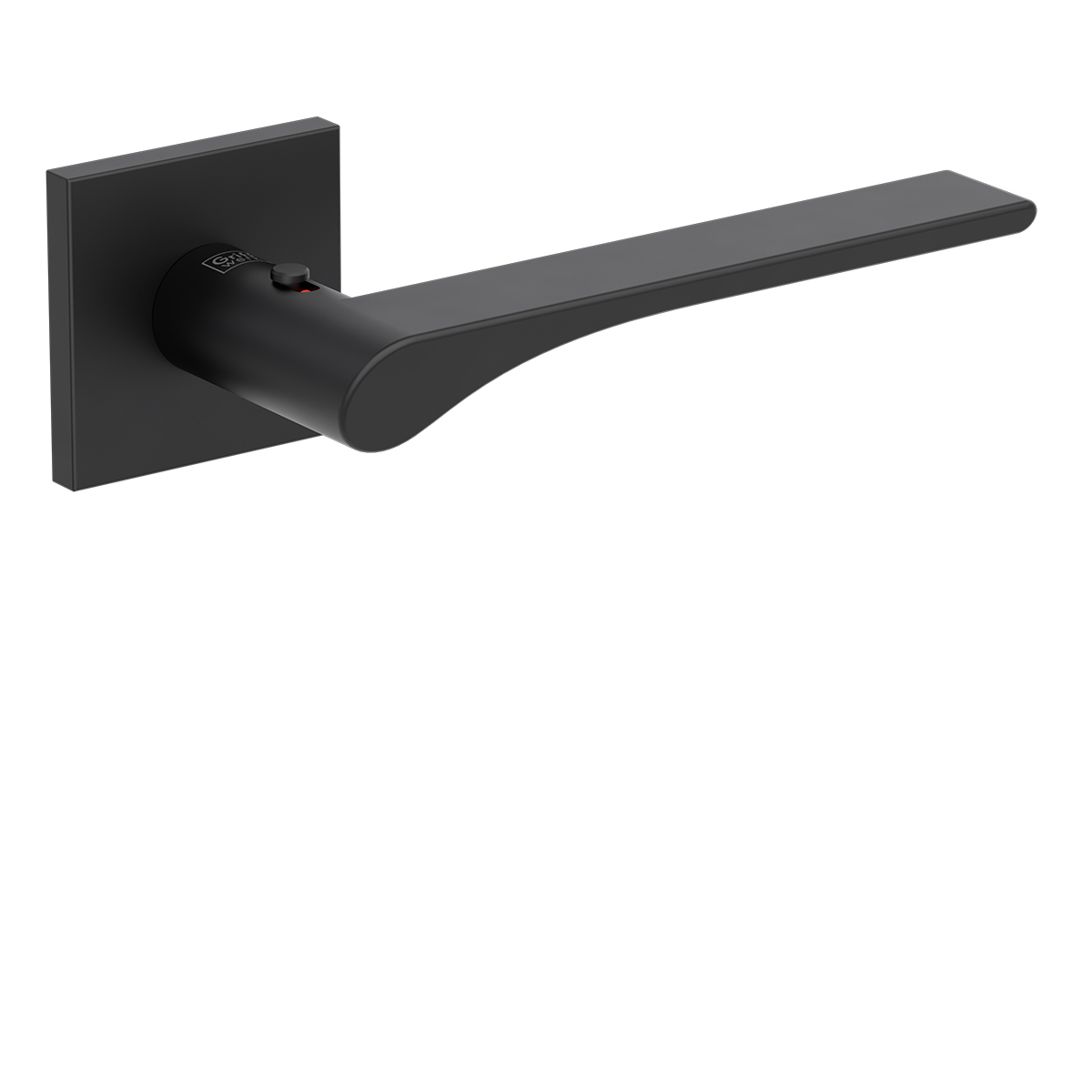 Kľučka na dvere GK - VAYA 261 LEAF LIGHT - HR S2L s uzamykaním CIM - čierna matná (GS) | MP-KOVANIA.sk