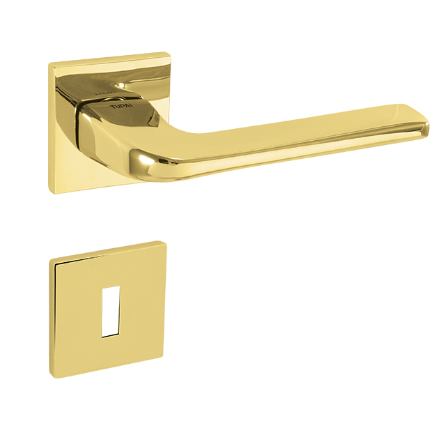 Kľučka na dvere TI - DARA - HR 4007Q 5S ZLL - zlatá lesklá (01) | MP-KOVANIA.sk