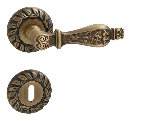 Kľučka na dvere FO - SIRACUSA - R OGS - Bronz česaný matný lak