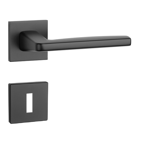 Kľučka na dvere AT - ERBA - HR 7S CIM - čierna matná (BLACK) | MP-KOVANIA.sk