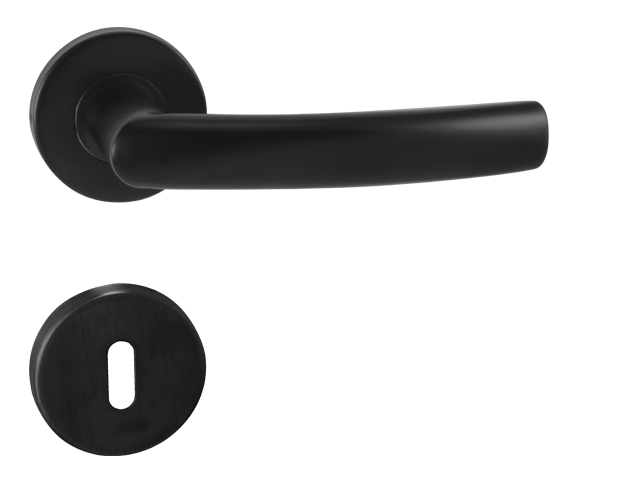 Kľučka na dvere MP - ESSO - R BS - Čierna matná
