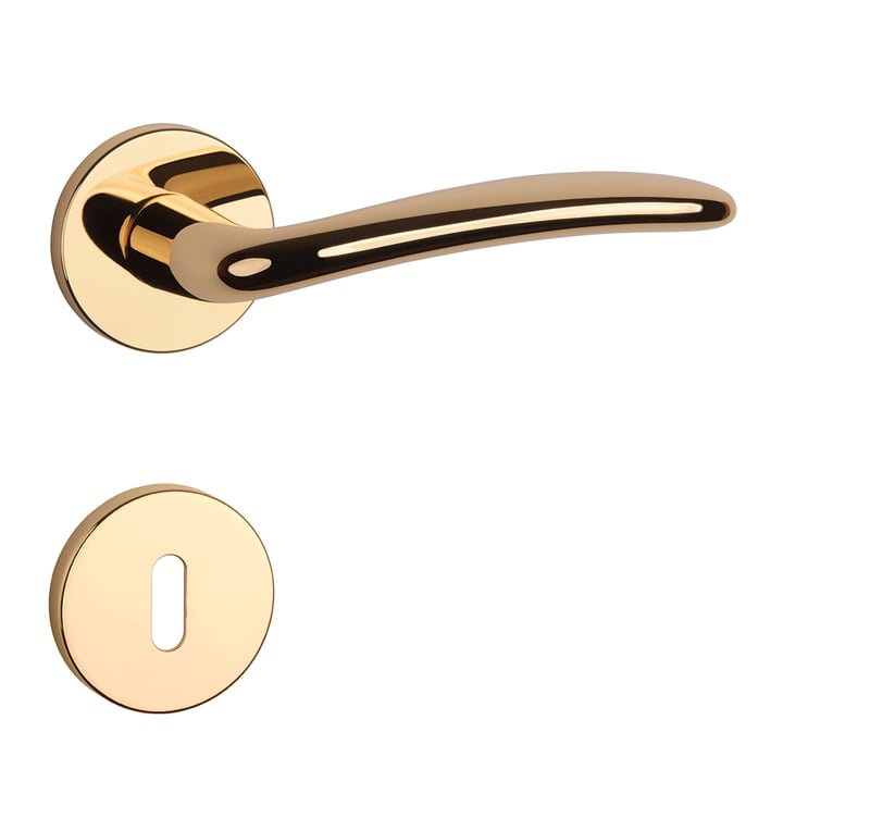 Kľučka na dvere AS - AMBROSIA - R 7S ZLL - zlatá lesklá (LG) | MP-KOVANIA.sk