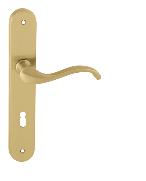 Kľučka na dvere FO - CAST OLS - Mosadz brúsená lesklý lak