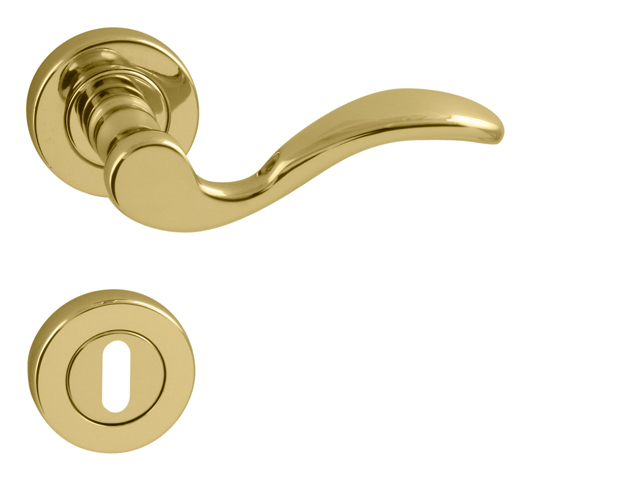 Kľučka na dvere FO - PAPERINO - R ZLL - zlatá lesklá (L01) | MP-KOVANIA.sk