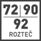 Rozteč - vzdialenosť medzi osou kľučky a osou kľúča 72, 90, 92 mm (je štandardom pre hrúbku dverí od 38 do 85 mm)