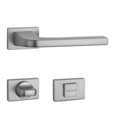 Kľučky na obdĺžnikových rozetách Strieborný APRILE