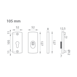 Bezpečnostné a spevnené rozety Čierny AXA