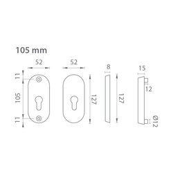 Bezpečnostné a spevnené rozety Strieborný AXA