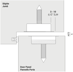 Magnetické dverné zarážky Strieborný NUDA - VERUM ITALY