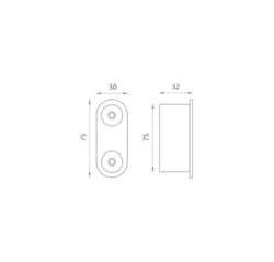 Mušle a madielka na posuvné drevené dvere Strieborný JNF