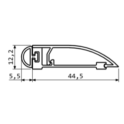 Hliníkové dverné prahy Strieborný 