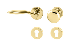 Kľučky na okrúhlych rozetách Zlatý Tupai