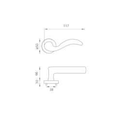 Kľučky na okrúhlych rozetách Bronzový FROSIO BORTOLO