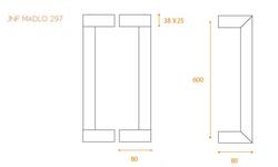 Madlá hranaté priame Strieborný JNF