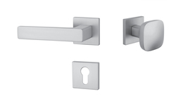 Kľučky na hranatých rozetách Strieborný APRILE