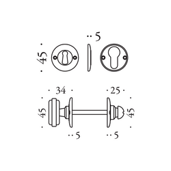 Kľučky na okrúhlych rozetách Zlatý COLOMBO