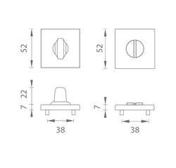 Hranaté rozety Hnedý APRILE