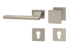 Kľučky na obdĺžnikových rozetách Strieborný Tupai