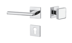 Kľučky na hranatých rozetách Strieborný APRILE