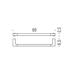 Držiaky na uterák Strieborný COLOMBO