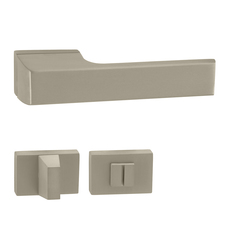 Kľučky na obdĺžnikových rozetách Strieborný Tupai