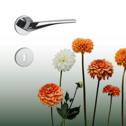 Kľučky na okrúhlych rozetách Strieborný APRILE