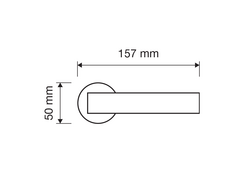 Kľučky na okrúhlych rozetách Strieborný LINEA CALI