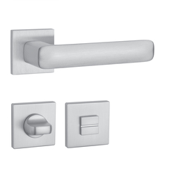 Kľučky na hranatých rozetách Strieborný APRILE