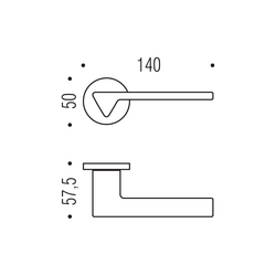 Kľučky na okrúhlych rozetách Sivý COLOMBO