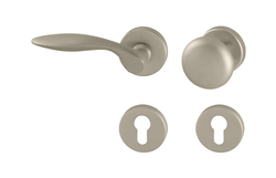 Kľučky na okrúhlych rozetách Strieborný Tupai