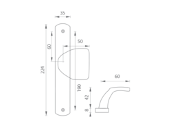 Madlá vyosené na oválnych štítoch Hnedý KE