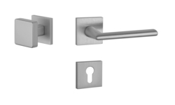 Kľučky na hranatých rozetách Strieborný APRILE