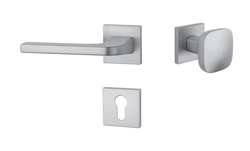 Kľučky na hranatých rozetách Strieborný APRILE