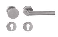 Kľučky na okrúhlych rozetách Strieborný Tupai