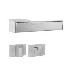 Kľučky na obdĺžnikových rozetách Strieborný Tupai