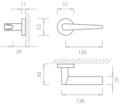 Kľučky na okrúhlych rozetách Sivý Tupai
