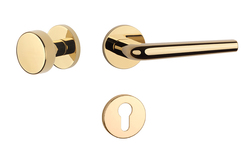 Kľučky na okrúhlych rozetách Zlatý APRILE